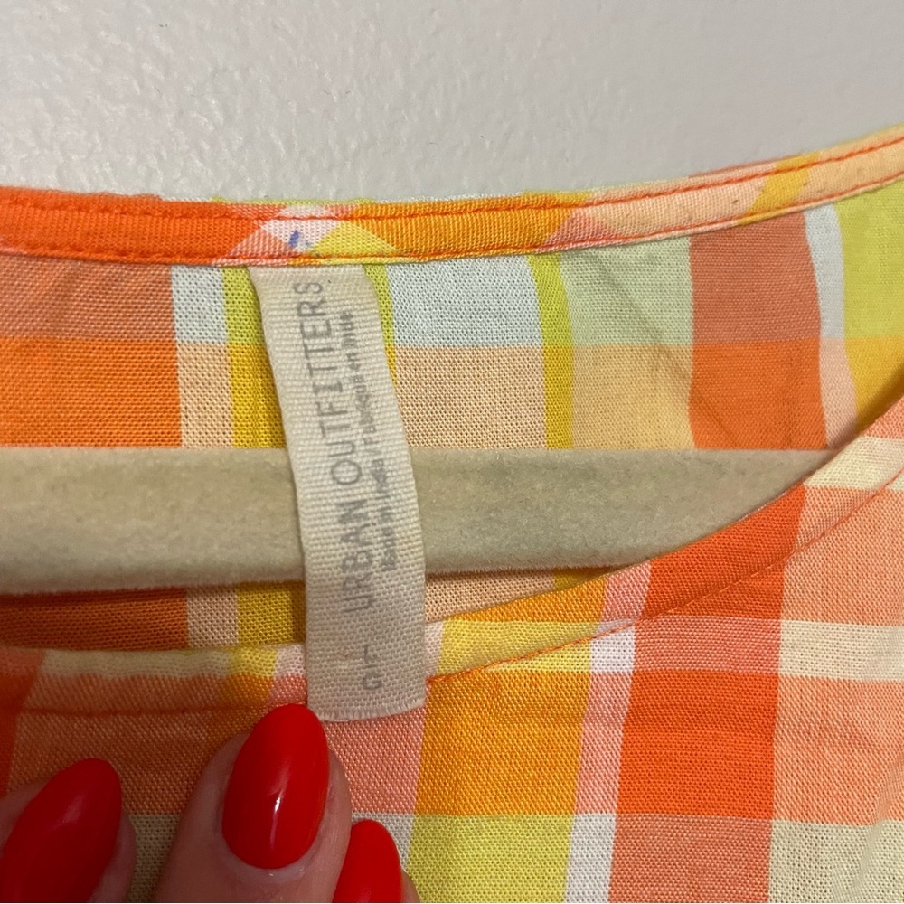 URBAN OUTFITTERS Plaid Asymmetrical Babydoll Carousel Dress - Picture 8 of 11